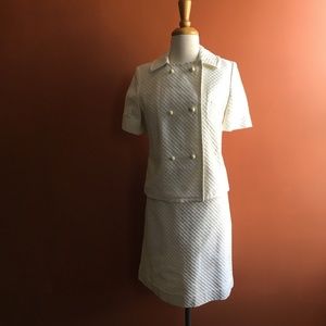VINTAGE Matelasse White Dress Bolero/Shrug Size M